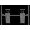Cầu nâng cắt kéo nâng bụng 3 tấn, di động (3pha, màu xám)